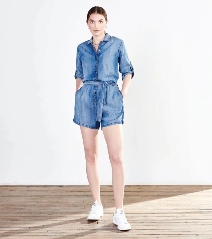 Dresses Women Hatley Giselle Romper 8211 Medium Blue Wash