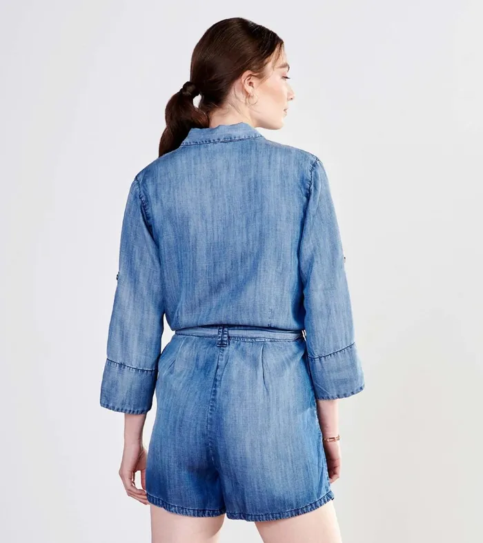 Dresses Women Hatley Giselle Romper 8211 Medium Blue Wash
