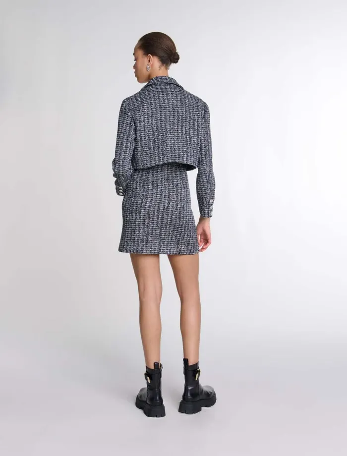 Dresses Women Maje 2In1 Tweed Dress Blackwhite