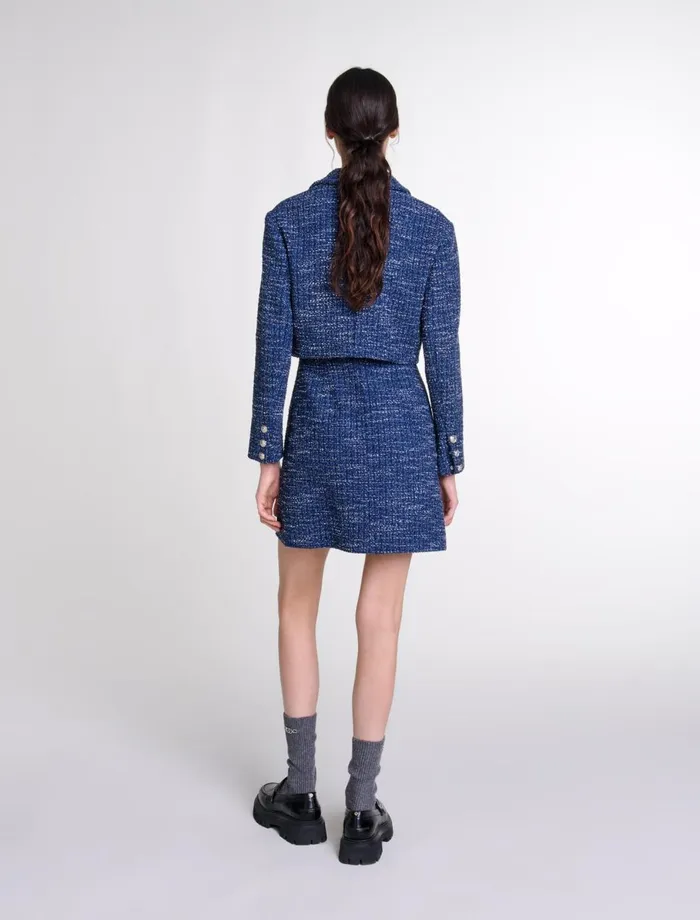 Dresses Women Maje 2In1 Tweed Dress Blue