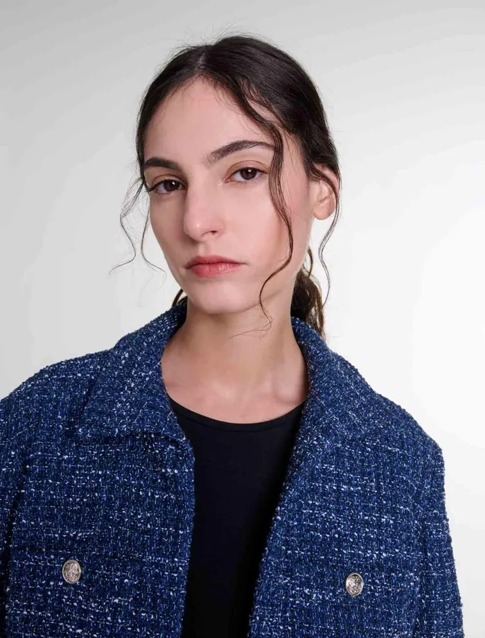 Dresses Women Maje 2In1 Tweed Dress Blue