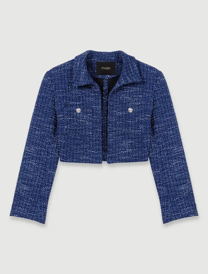 Dresses Women Maje 2In1 Tweed Dress Blue