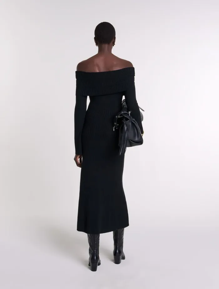 Dresses Women Maje Knit Maxi Dress Black