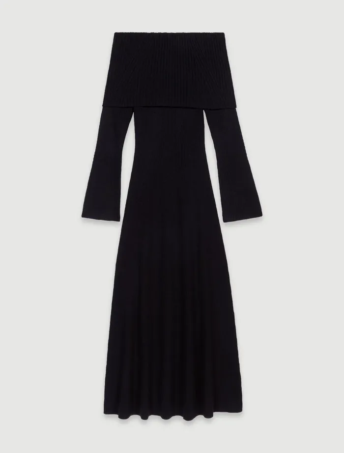 Dresses Women Maje Knit Maxi Dress Black