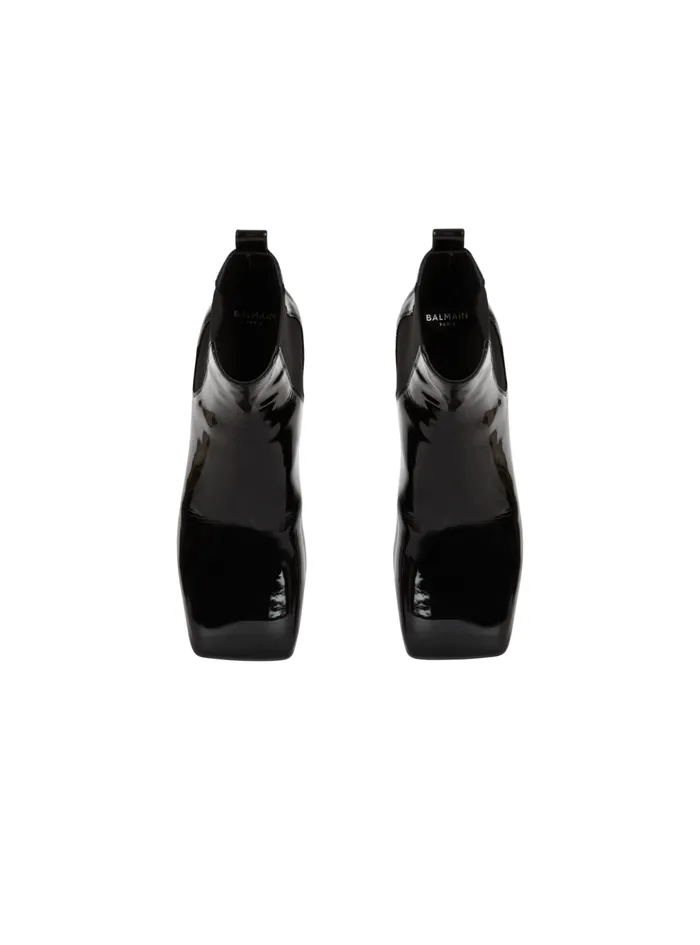 Eden Patent Leather Chelsea Boots Black Men Balmain Boots And Rangers