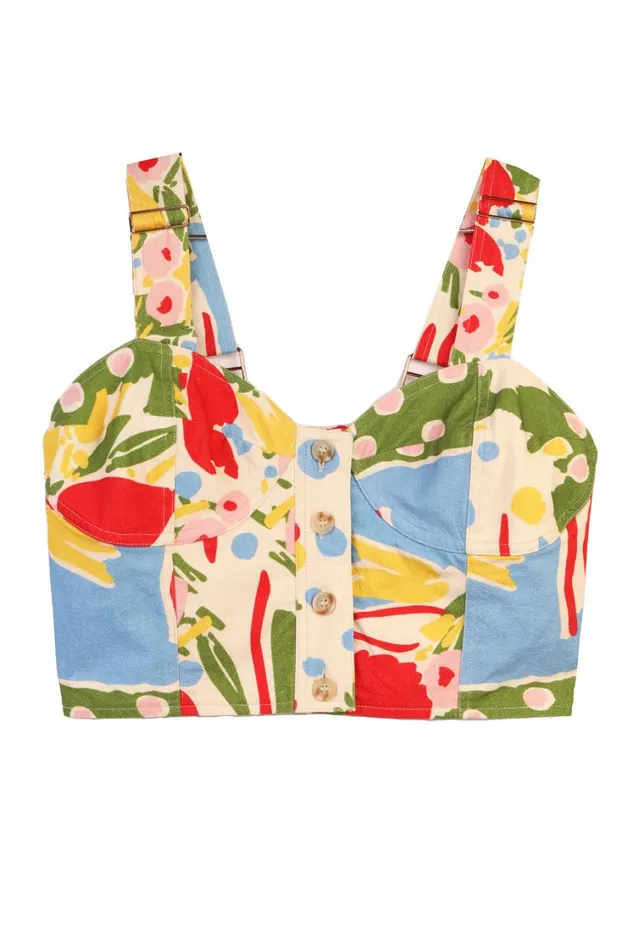 Elm Bralette Salon Print Womens LF Markey Tops