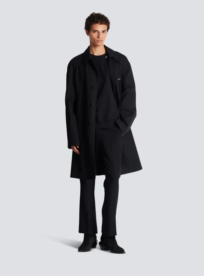 Embroidered Sweater Black Men Balmain Sweatshirts