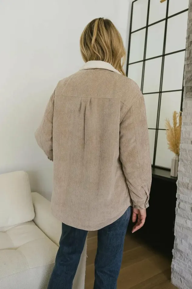 Emilia Corduroy Jacket In Tan Tan Women Bohme Outerwear