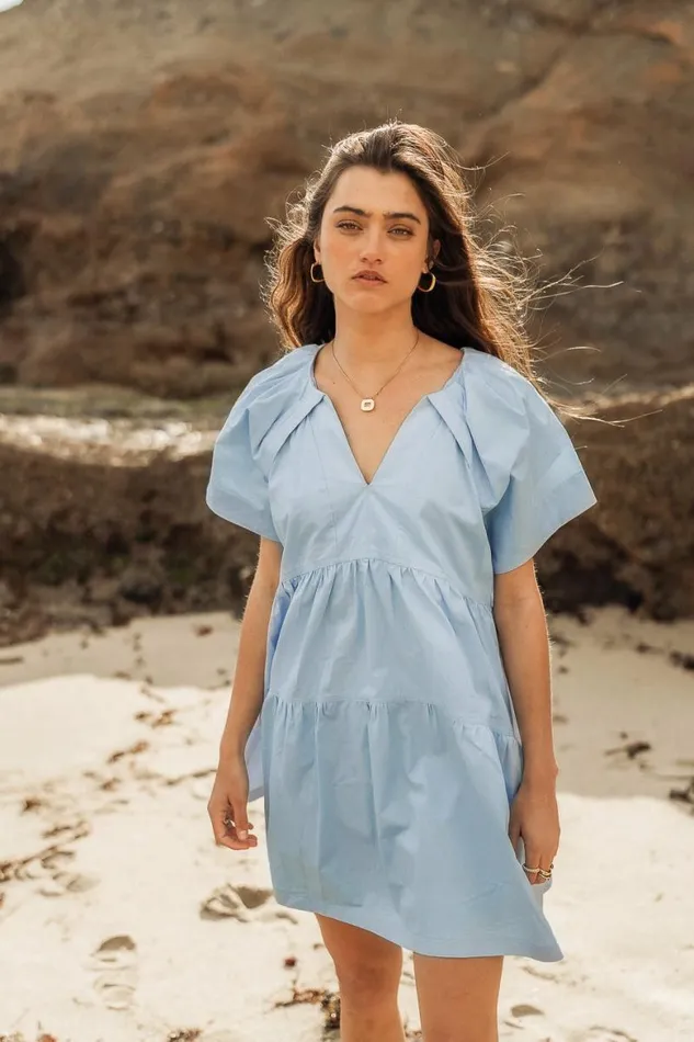 Emmeline Mini Dress 8211 FINAL SALE Blue Women Bohme Dresses