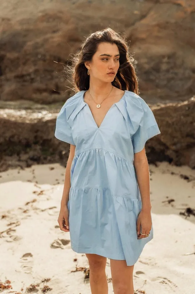 Emmeline Mini Dress 8211 FINAL SALE Blue Women Bohme Dresses