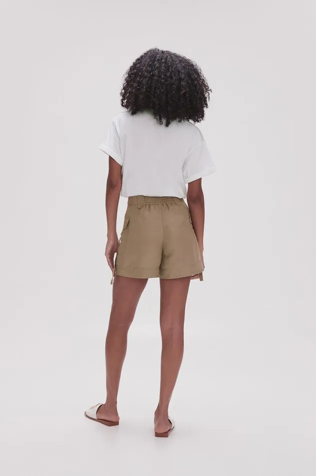 Escapade Ribbon Utility Short Desert Khaki Women Aje Shorts