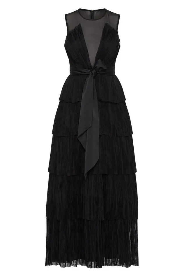 Escapist Maxi Dress Black Women Aje Maxi Dresses