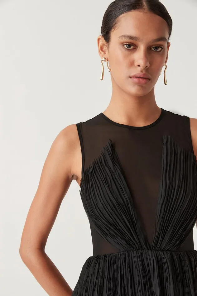 Escapist Maxi Dress Black Women Aje Maxi Dresses