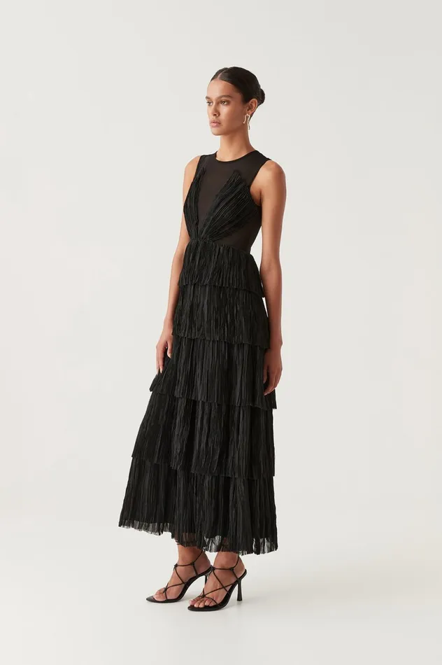 Escapist Maxi Dress Black Women Aje Maxi Dresses