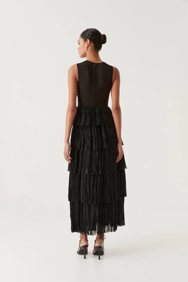 Escapist Maxi Dress Black Women Aje Maxi Dresses