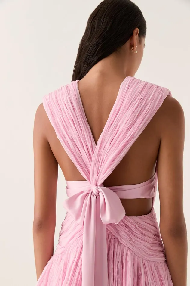 Escapist Mini Dress Flash Pink Women Aje Pink Dresses