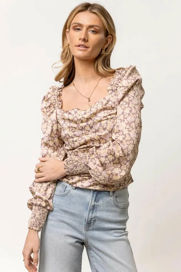 Eva Smocked Top 8211 FINAL SALE Lavender Women Bohme Tops