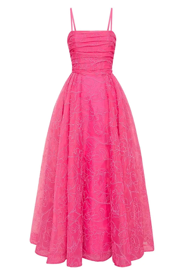 Evangeline Cornelli Maxi Dress Protea Pink Women Aje Maxi Dresses