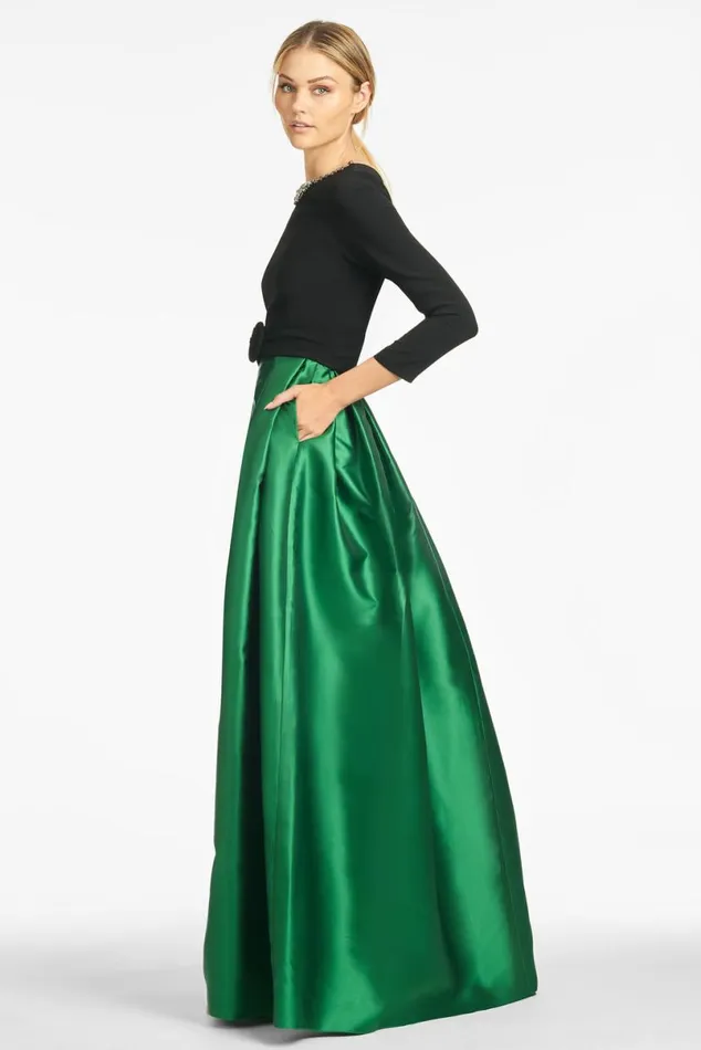Evening Women Sachin and Babi Desdemona Gown 8211 BlackEmerald
