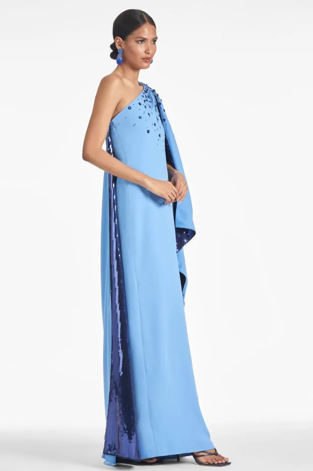 Evening Women Sachin and Babi Leila Gown 8211 PeriwinkleSapphire