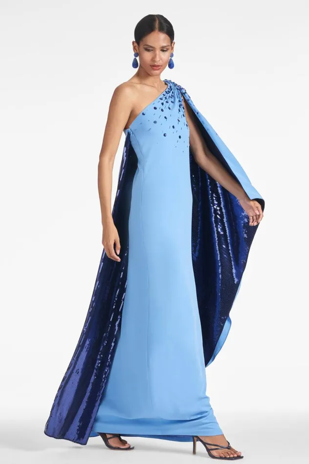 Evening Women Sachin and Babi Leila Gown 8211 PeriwinkleSapphire