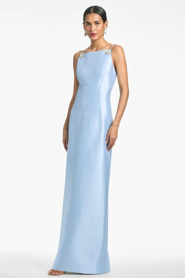 Evening Women Sachin and Babi Pryce Gown 8211 Glacial Blue