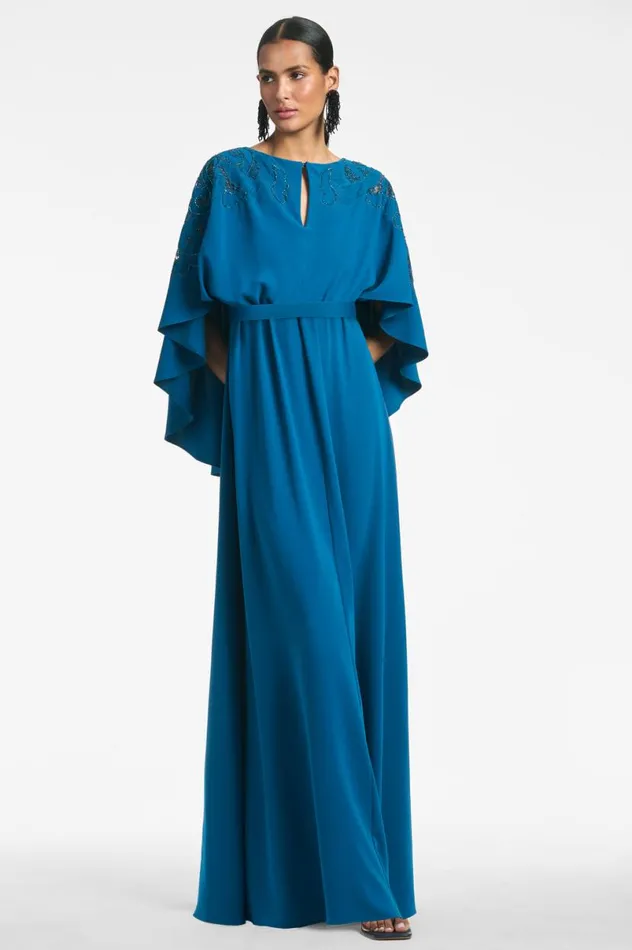 Evening Women Sachin and Babi Wren Gown 8211 Moroccan Blue