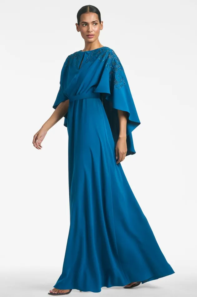 Evening Women Sachin and Babi Wren Gown 8211 Moroccan Blue