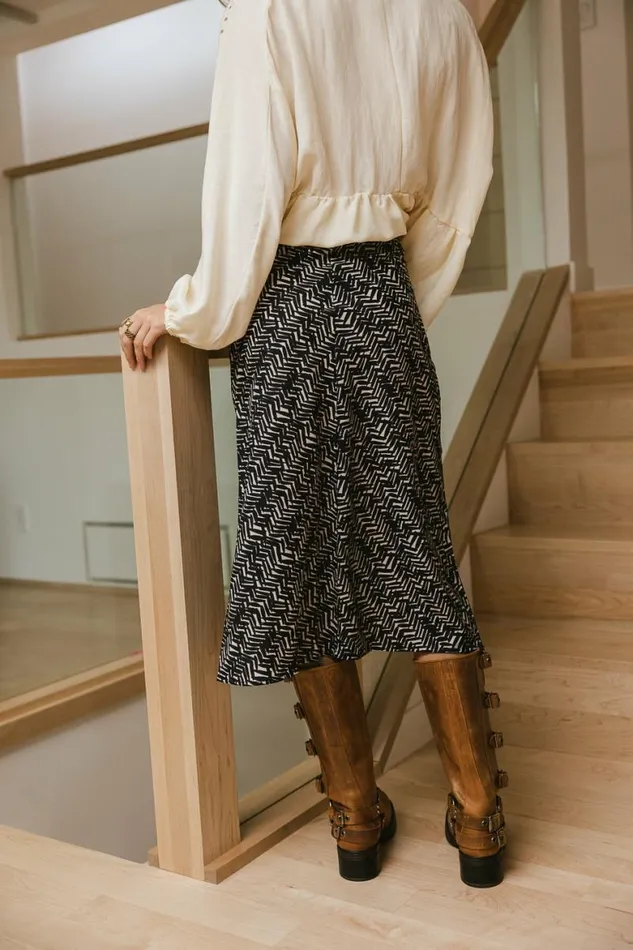 Everly Printed Skirt In Black Black Women Bohme Skirts