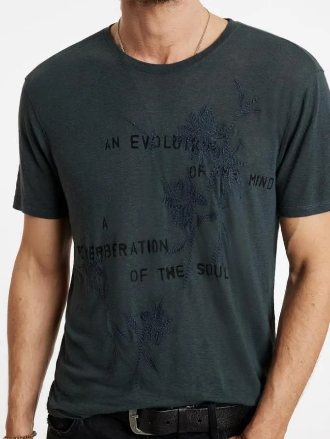 EVOLUTION TEE Dried Sage Clothing John Varvatos Graphic Tees