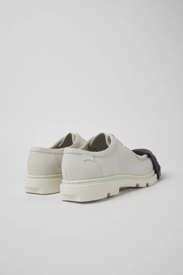 Flat Shoes Women Camper Junction White Nondyed Leather Shoes Flat Shoes Women Camper Junction White Nondyed Leather Shoes