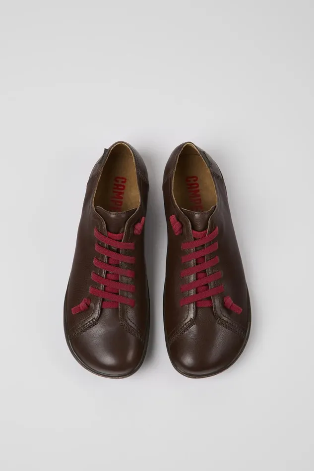 Flat Shoes Women Camper Peu Brown Leather Shoes Flat Shoes Women Camper Peu Brown Leather Shoes
