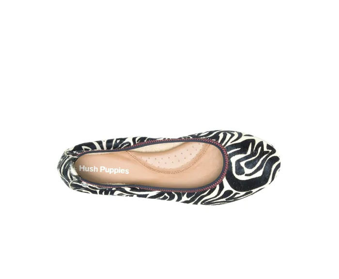Flats and SlipOns Chaste Ballet Zebra Calf Hair 8211 Hush Puppies Women Flats and SlipOns Chaste Ballet Zebra Calf Hair 8211 Hush Puppies Women