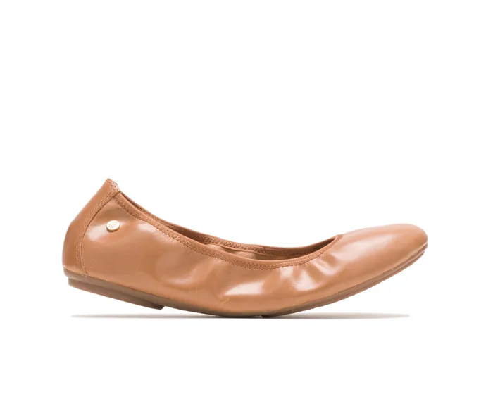 Flats and SlipOns Hush Puppies Women Chaste Ballet Cognac Leather