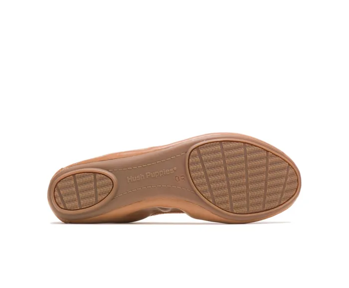 Flats and SlipOns Hush Puppies Women Chaste Ballet Cognac Leather Flats and SlipOns Hush Puppies Women Chaste Ballet Cognac Leather