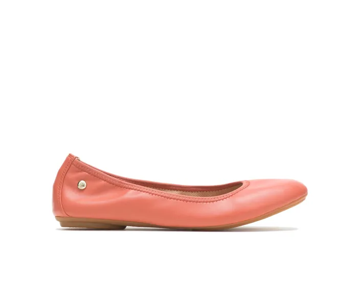 Flats and SlipOns Hush Puppies Women Chaste Ballet Ginger Spice Leather