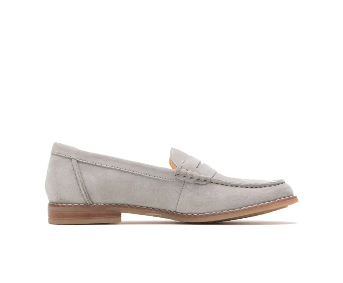Flats and SlipOns Wren Loafer Frost Grey Suede Hush Puppies Women