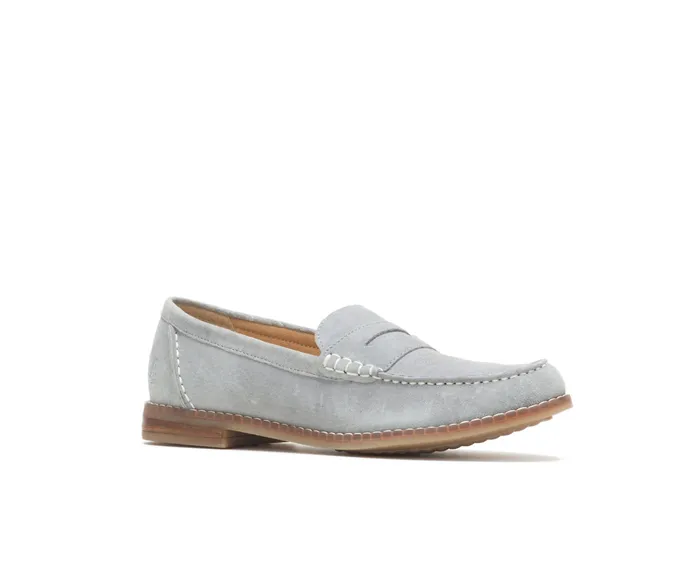 Flats and SlipOns Wren Loafer Frost Grey Suede Hush Puppies Women