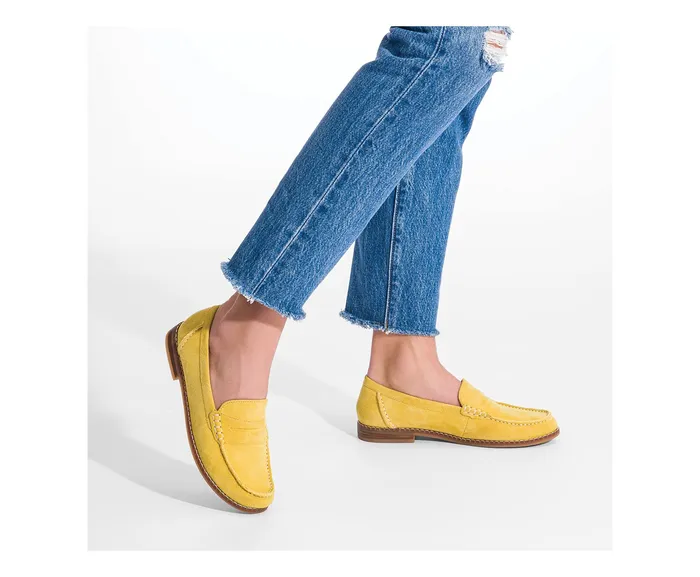 Flats and SlipOns Wren Loafer Frost Grey Suede Hush Puppies Women
