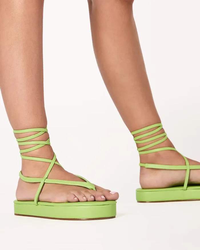 Flats Billini Sandals and Slides HANNI LIME