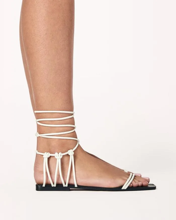 Flats Billini Sandals and Slides INES WHITE