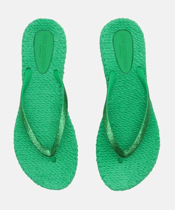 Flip Flop With Glitter 8211 Fern Green Shoes Ilse Jacobsen Flip Flops
