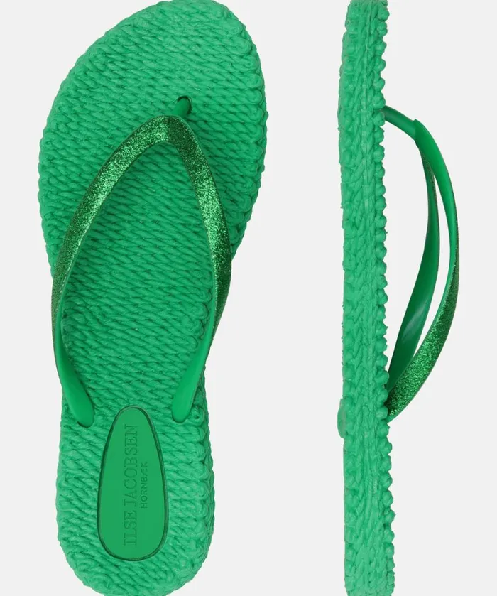 Flip Flop With Glitter 8211 Fern Green Shoes Ilse Jacobsen Flip Flops