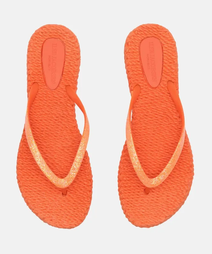 Flip Flop With Glitter 8211 Hot Orange Shoes Ilse Jacobsen Flip Flops Flip Flop With Glitter 8211 Hot Orange Shoes Ilse Jacobsen Flip Flops