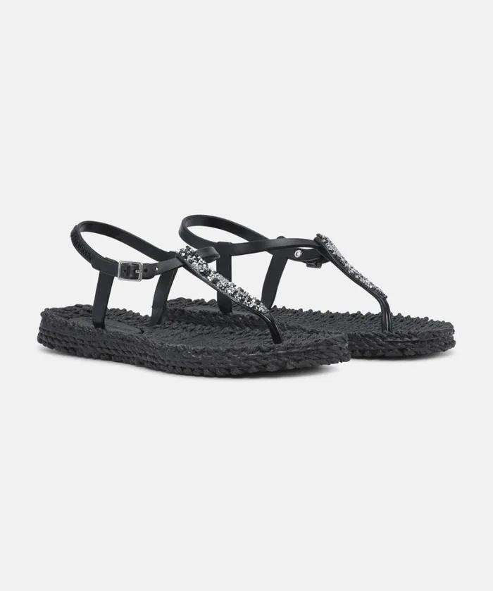 Flip Flops With Rhinstones 8211 Black Shoes Ilse Jacobsen Flip Flops