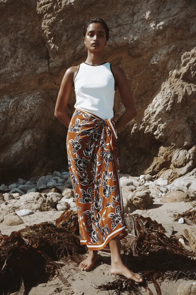 Floral Sarong Umber Women Chan Luu Bottoms