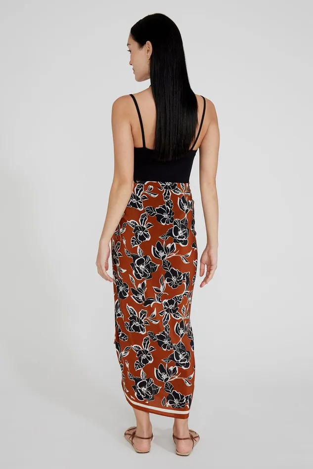 Floral Sarong Umber Women Chan Luu Bottoms