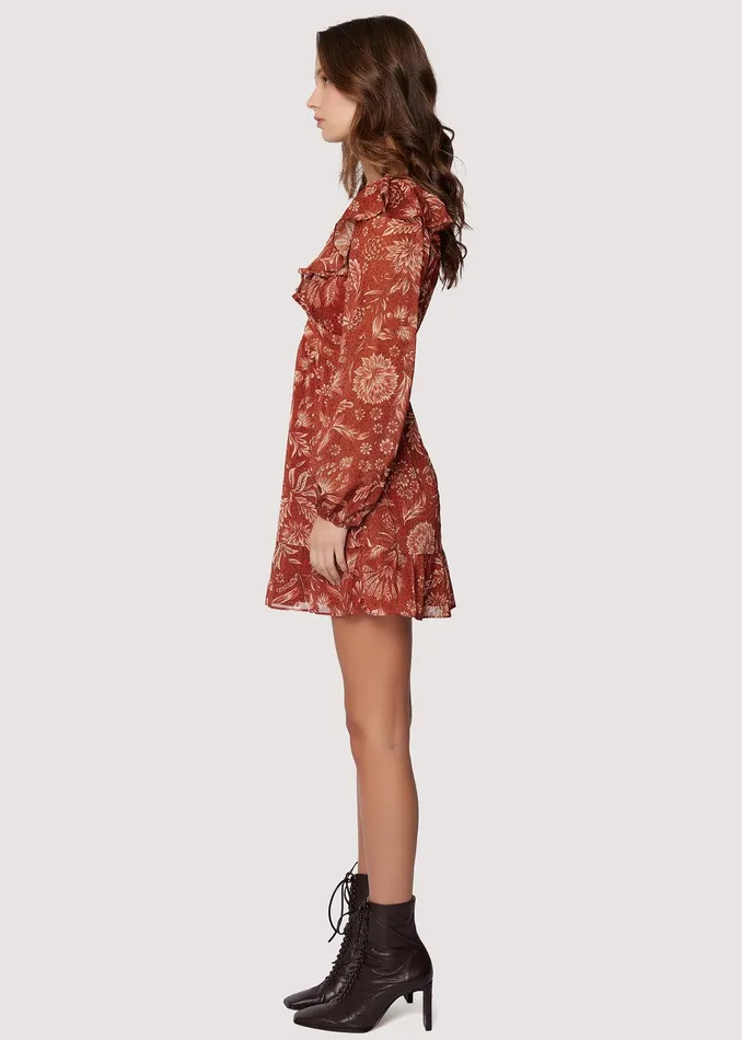Florencia Mini Dress Rustfloral Women Lost Wander Dresses