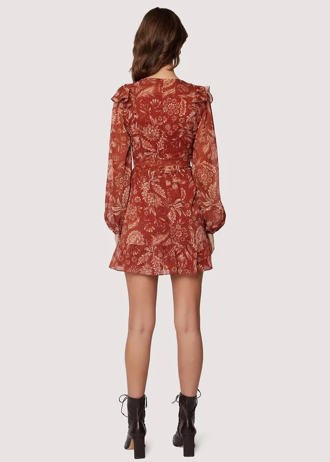 Florencia Mini Dress Rustfloral Women Lost Wander Dresses