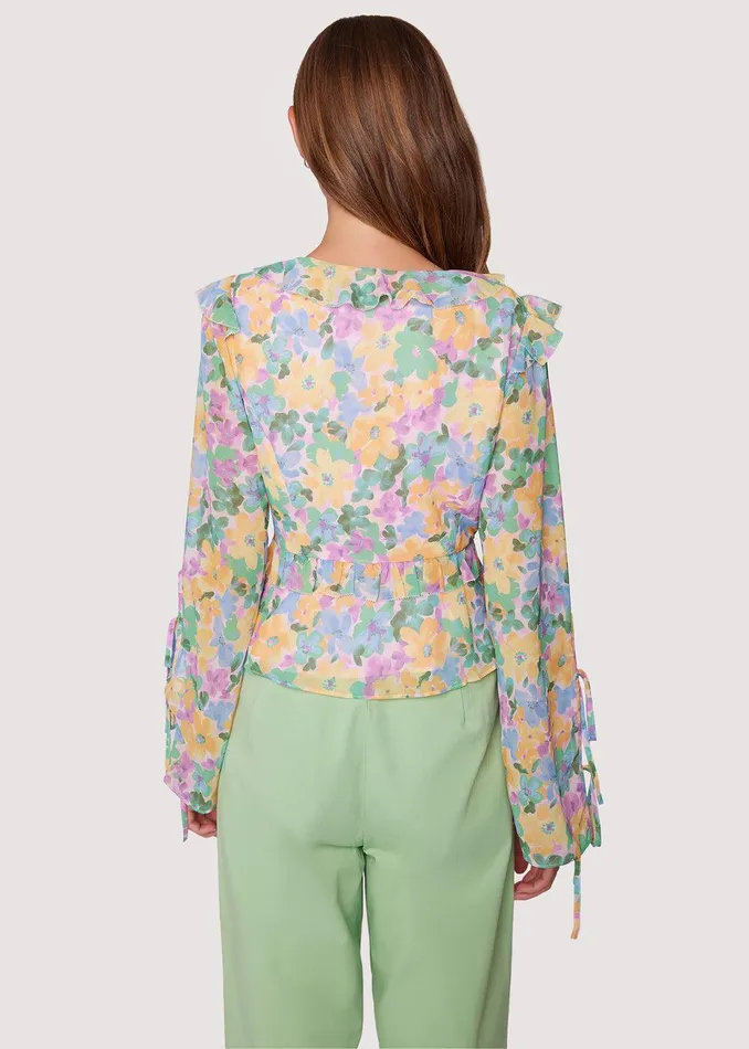 Florescence Top Yellowpurplefloral Women Lost Wander Tops